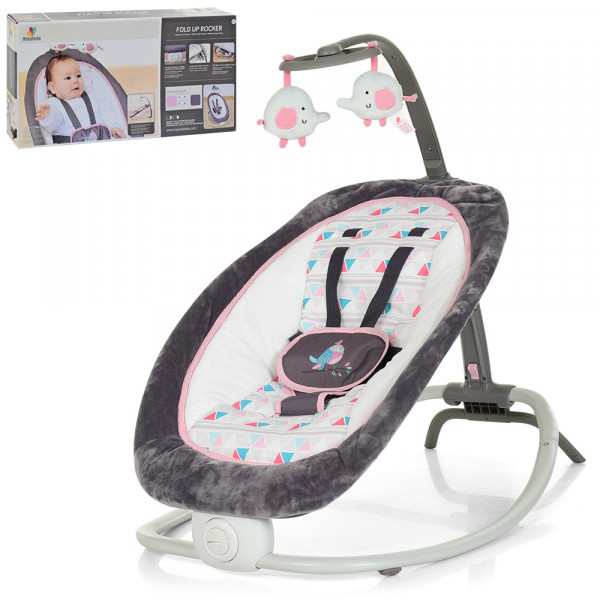 Дитячий шезлонг-гойдалка Mastela Fold Up Rocker 6917 Дитячий шезлонг-гойдалка Mastela Fold Up Rocker 6917